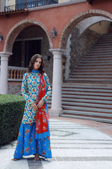 Feathers Unstitched 3 Piece Digital Printed Lawn Summer Suit-CELEZIA-FT529