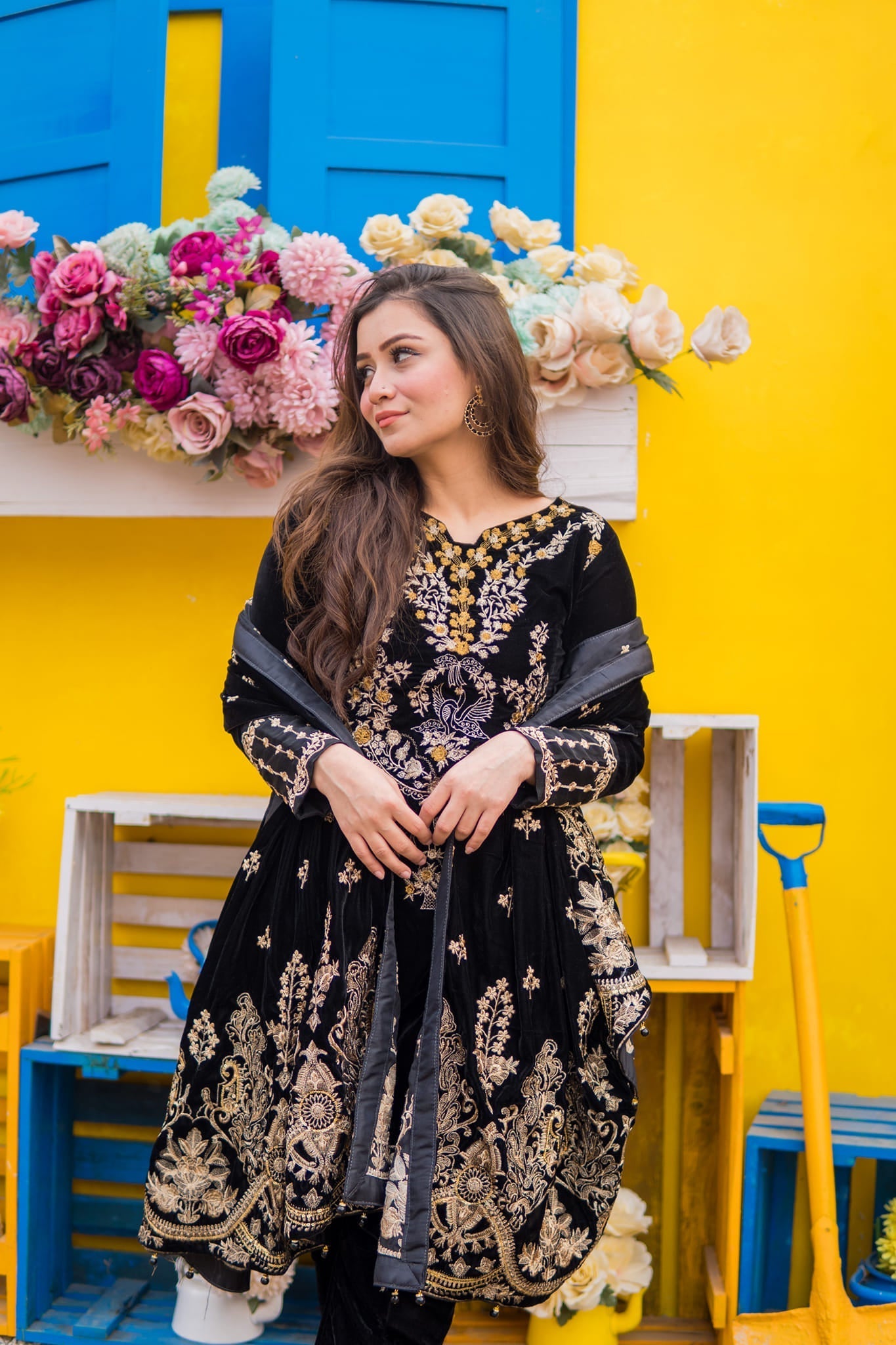 Panache Apparel Stitched Velvet Collection-Nureh