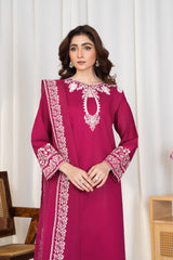 Tiraz Stitched 3 Piece Summer Suit-Dilara