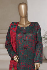 Sada Bahar Stitched 3 Piece Printed Cotton With Farshi Shalwar Vol-02 Collection'2025-FS-270-Atishi