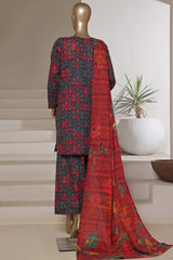 Sada Bahar Stitched 3 Piece Printed Cotton With Farshi Shalwar Vol-02 Collection'2025-FS-271-Green