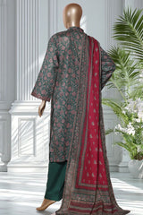 Bin Saeed Stitched 3 Piece Exclusive Printed Lawn Vol-02 Suit-LSM-2730 GREEN