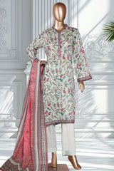 Bin Saeed Stitched 3 Piece Exclusive Printed Lawn Vol-02 Suit-LSM-2733 PISTA