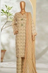 Bin Saeed Stitched 3 Piece Exclusive Printed Lawn Vol-02 Suit-LSM-2735 SKIN