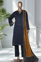 Bin Saeed Stitched 3 Piece Exclusive Printed Lawn Vol-02 Suit-LSM-2740 BLUE