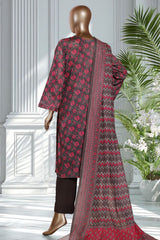 Bin Saeed Stitched 3 Piece Exclusive Printed Lawn Vol-02 Suit-LSM-2741 GRAY