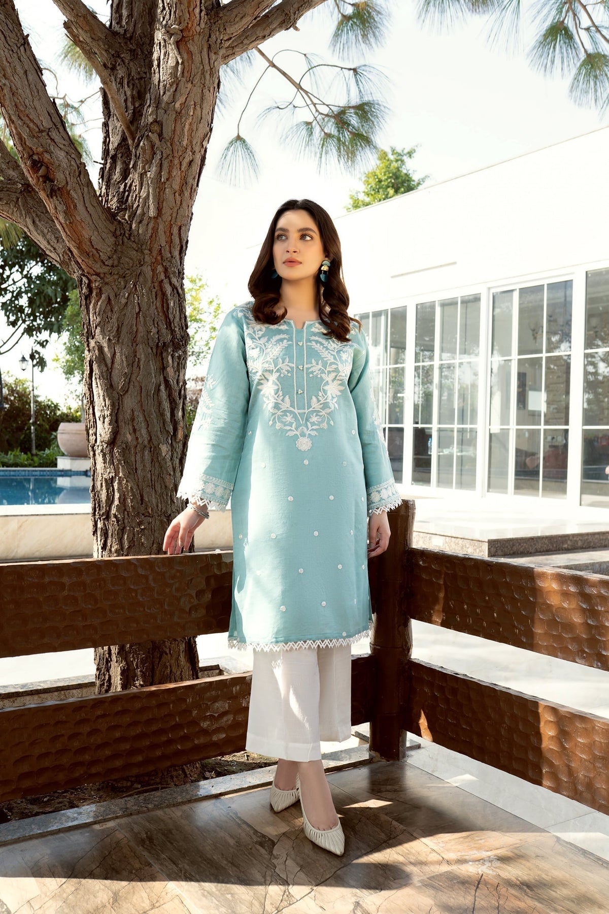 Panache Apparel Stitched Kurta Collection-Pearly