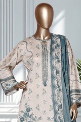 Bin Saeed Stitched 3 Piece Exclusive Printed Lawn Vol-02 Suit-LSM-2744 SKIN
