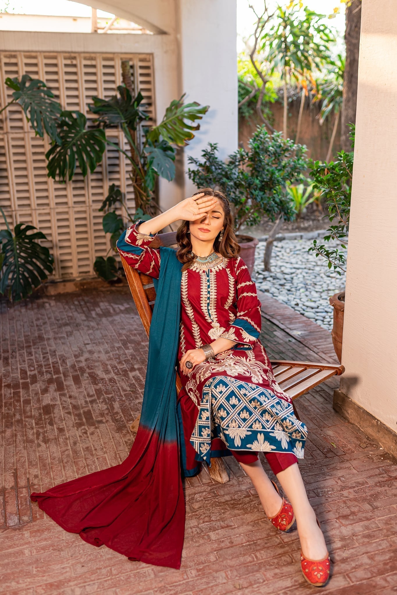 Panache Apparel Stitched Luxury Collection-Maroon Charm
