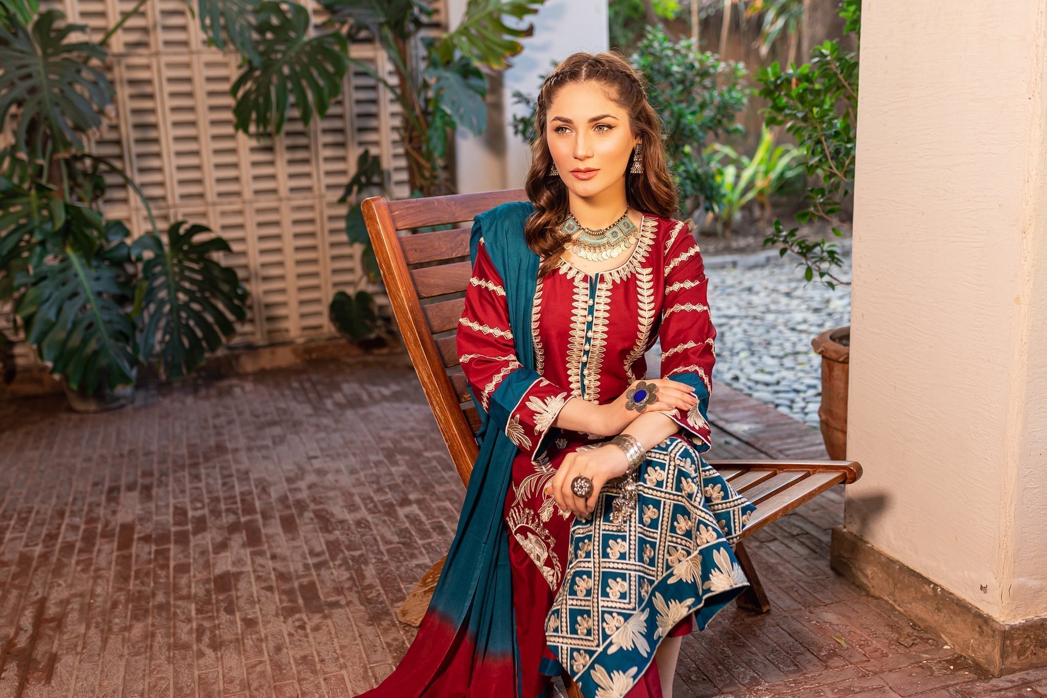 Panache Apparel Stitched Luxury Collection-Maroon Charm