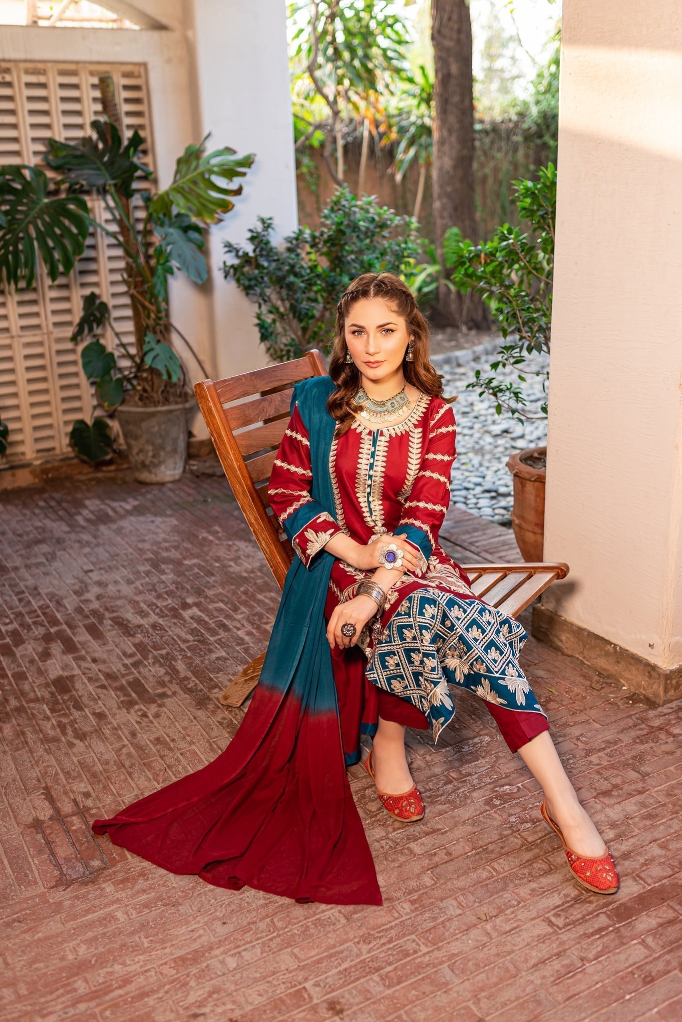 Panache Apparel Stitched Luxury Collection-Maroon Charm
