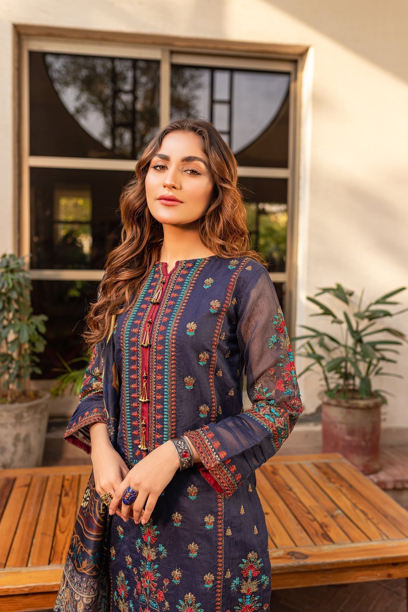 Panache Apparel Stitched Luxury Collection-bluebell