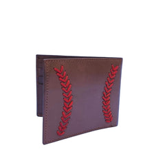 Bag X Leather Wallet Baseball Hand Embroidery