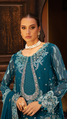 Zeenat Vol 23 By Zebtan Unstitched 3 Piece Luxury Formals Suit-ZN-05| Zeenat Vol 23