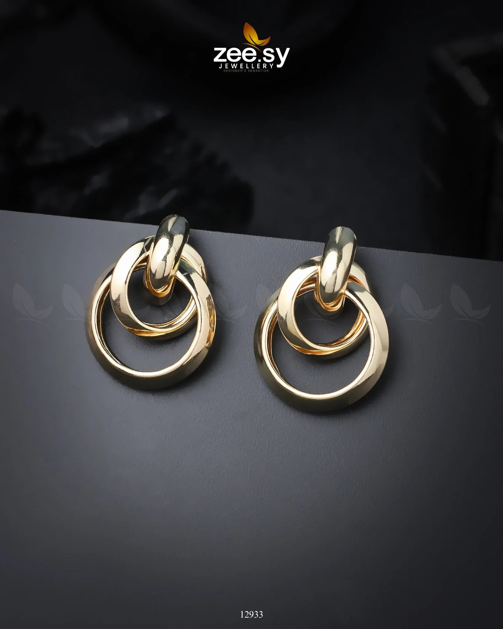Monet Earrings Golden - Zeesy Jewellery