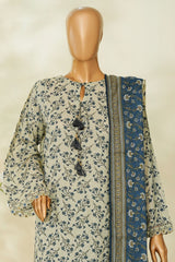 Bin Saeed Stitched 3 Piece Exclusive Printed Lawn Vol-04 Suit-LSM-2830-SKIN
