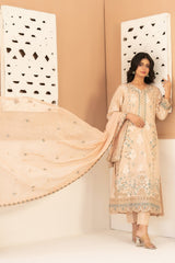 Zaylee By Tawakkal Unstitched 3 Piece Emb Broshia Lawn Suit-D-2833