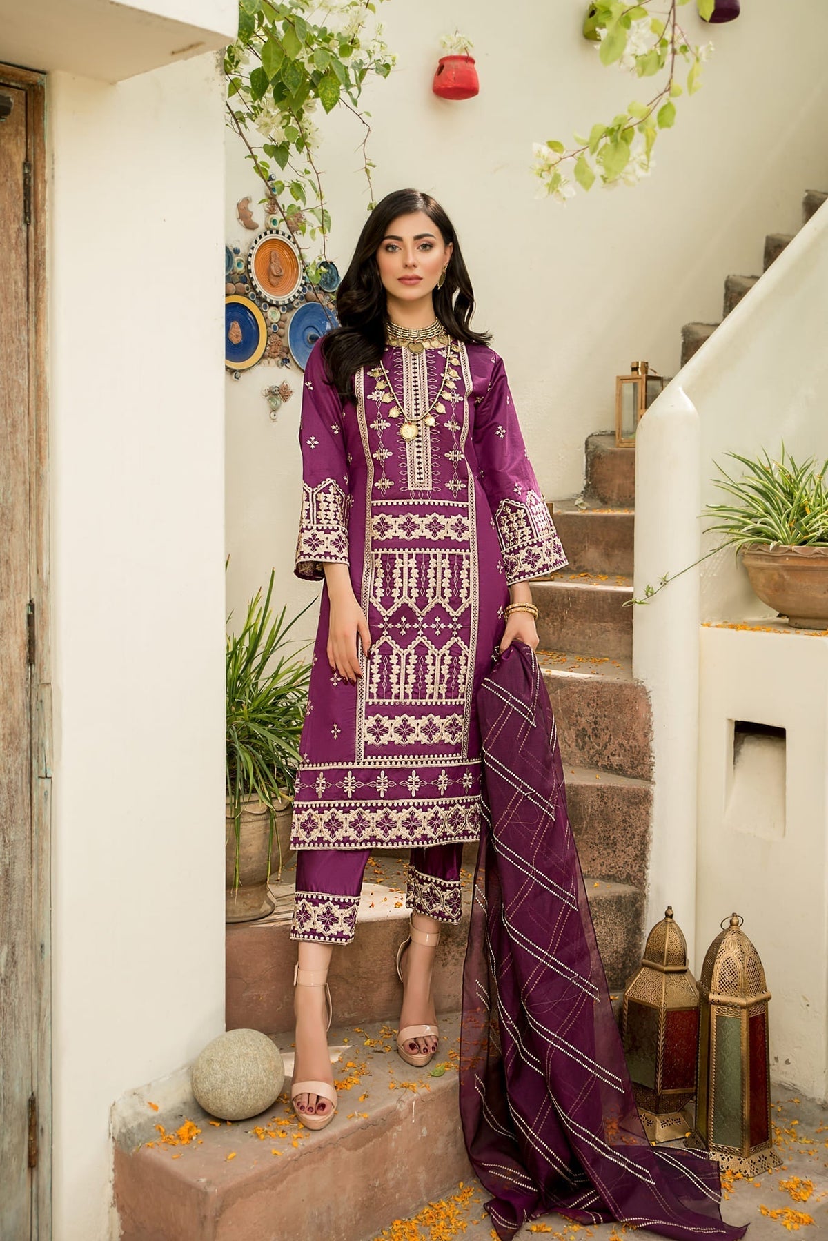 Raahi by Panache Apparel Stitched Collection-Sangria