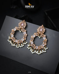 Anamta's Earrings Golden Mint Pink - Zeesy Jewellery