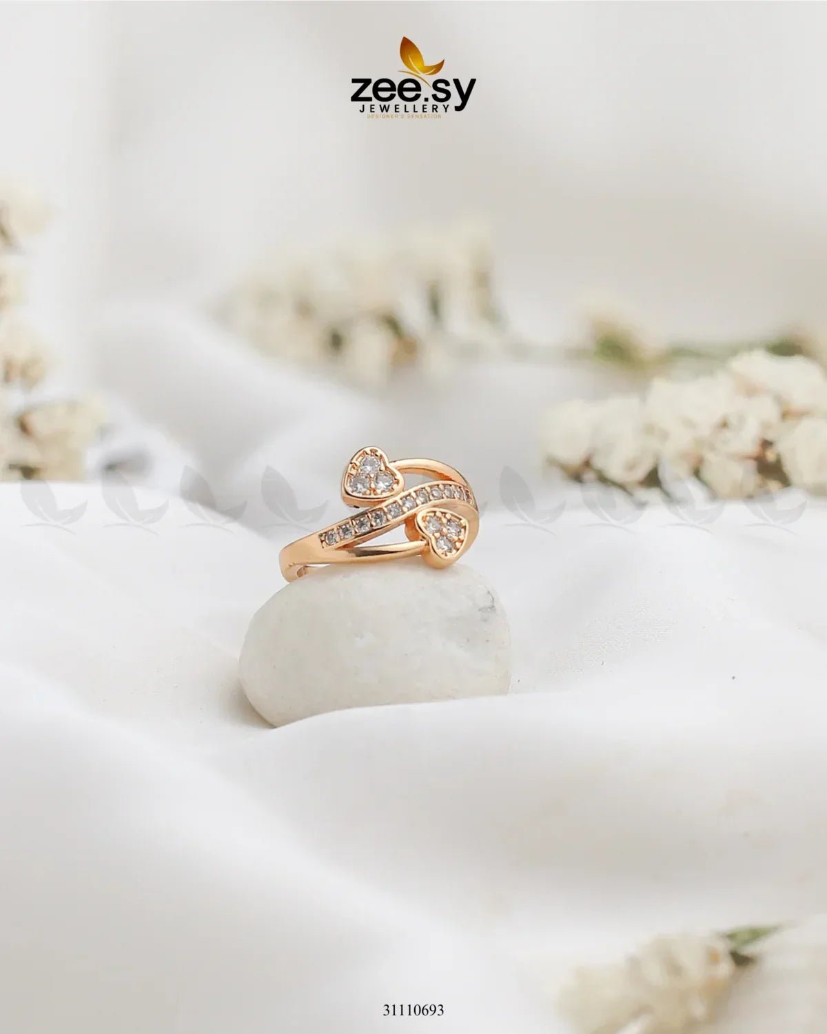 Amora Ring Golden - Zeesy Jewellery