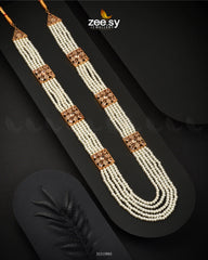 Heritage Malla Regal Necklace Golden Champagne - Zeesy Jewellery