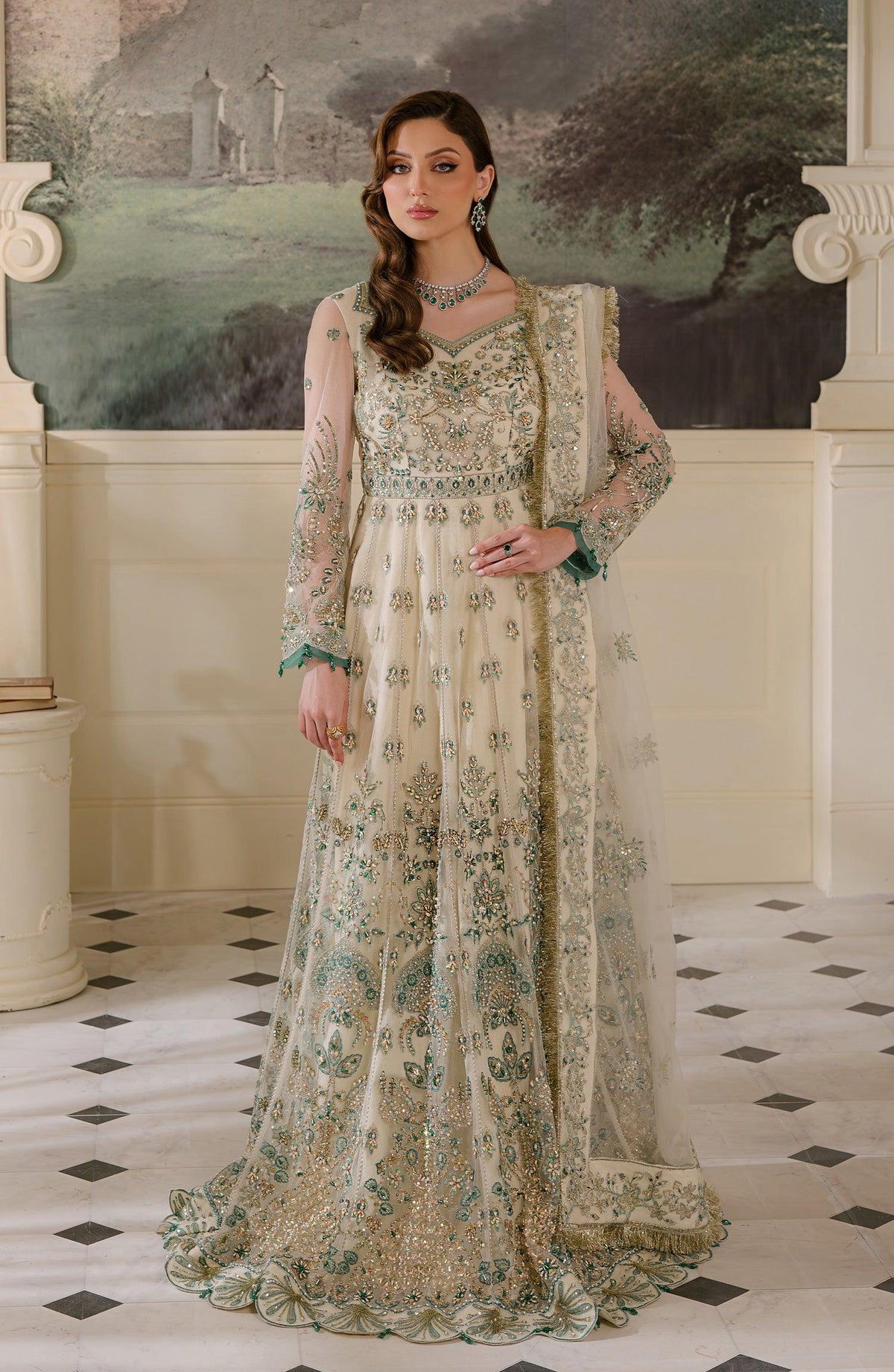 Reve Royal By Fabiha Fatima Unstitched 3 Piece Formals Collection'2025-Pearl