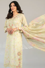 Casca By Tawakkal Unstitched 3 Piece Emb Lawn Suit-D-2914