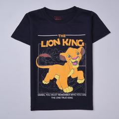 Kjunction Boys Half Sleeves-Printed T-Shirt (Lion-king)