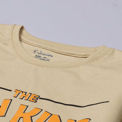 Kjunction Boys Half Sleeves-Printed T-Shirt (Lion-king)