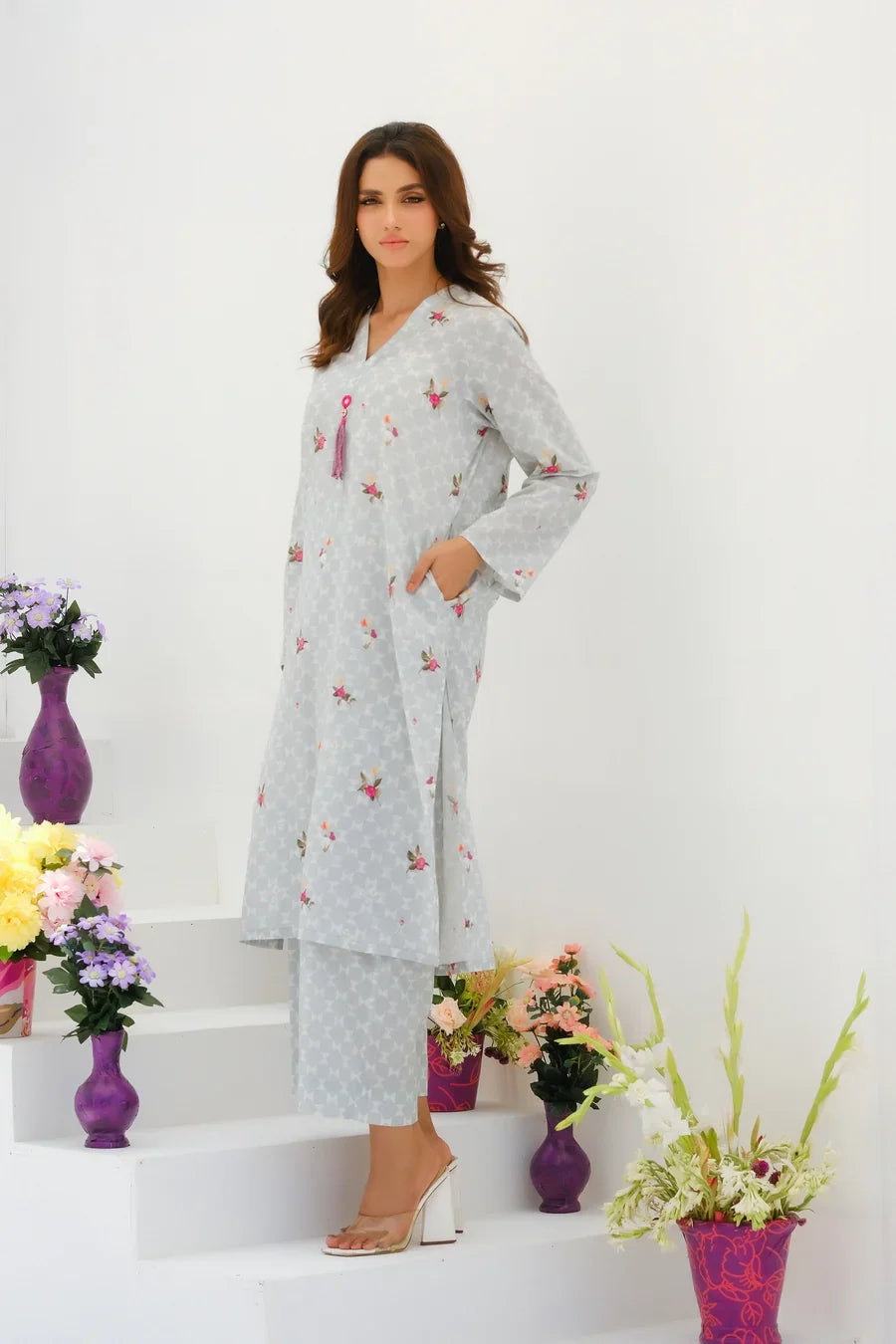 Dhaga Stitched 2 Piece Lawn Collection'2025-Matching separate 0029