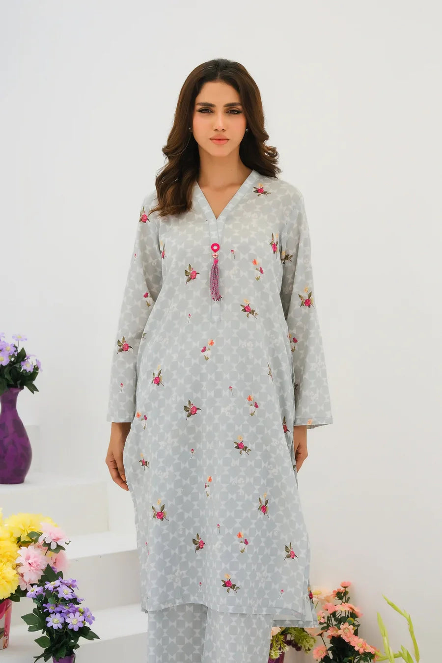 Dhaga Stitched 2 Piece Lawn Collection'2025-Matching separate 0029