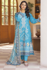 Zarwisha By Humdum Unstitched 3 Piece Digital Printed Emb Lawn Collection'2025-D-07