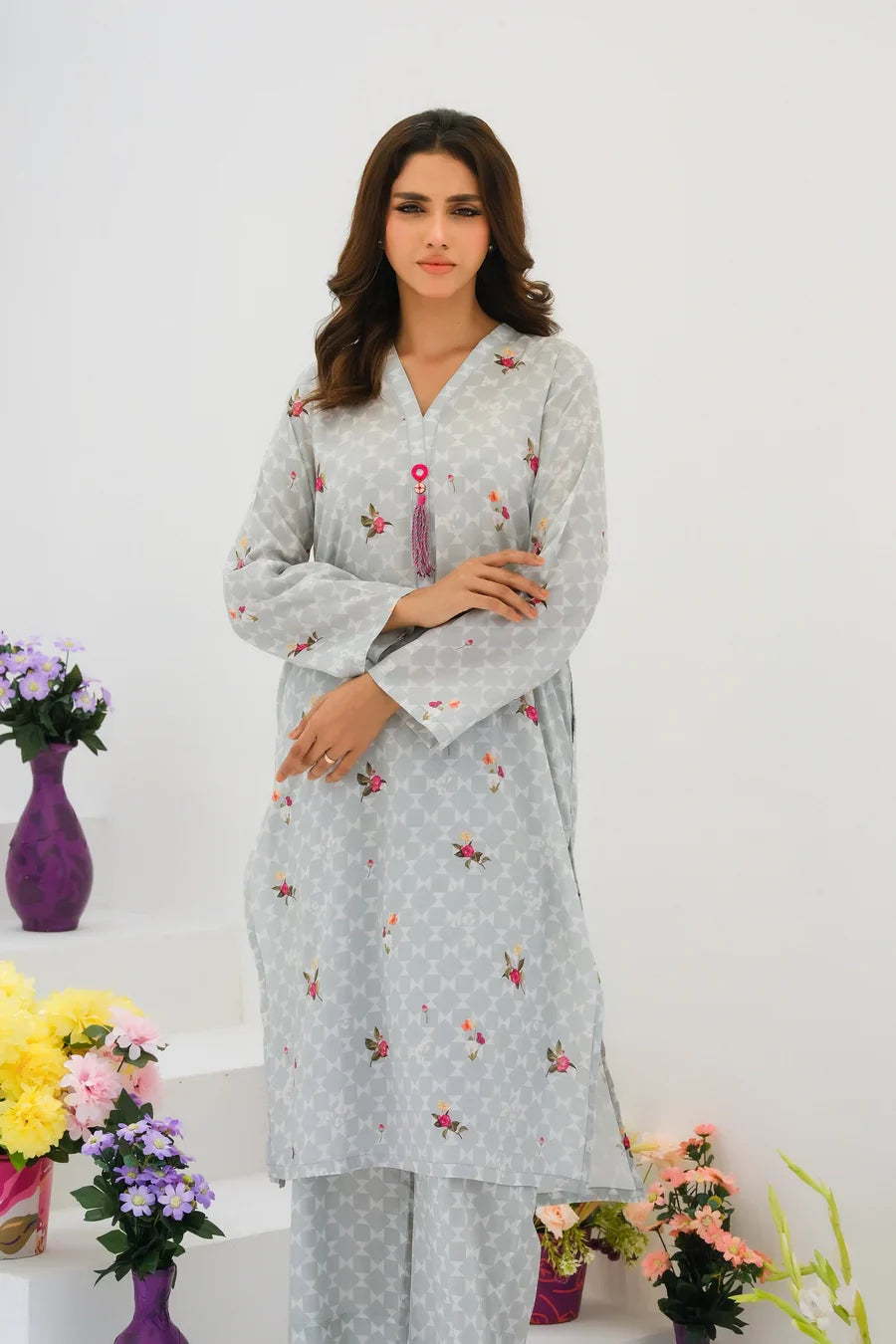 Dhaga Stitched 2 Piece Lawn Collection'2025-Matching separate 0029