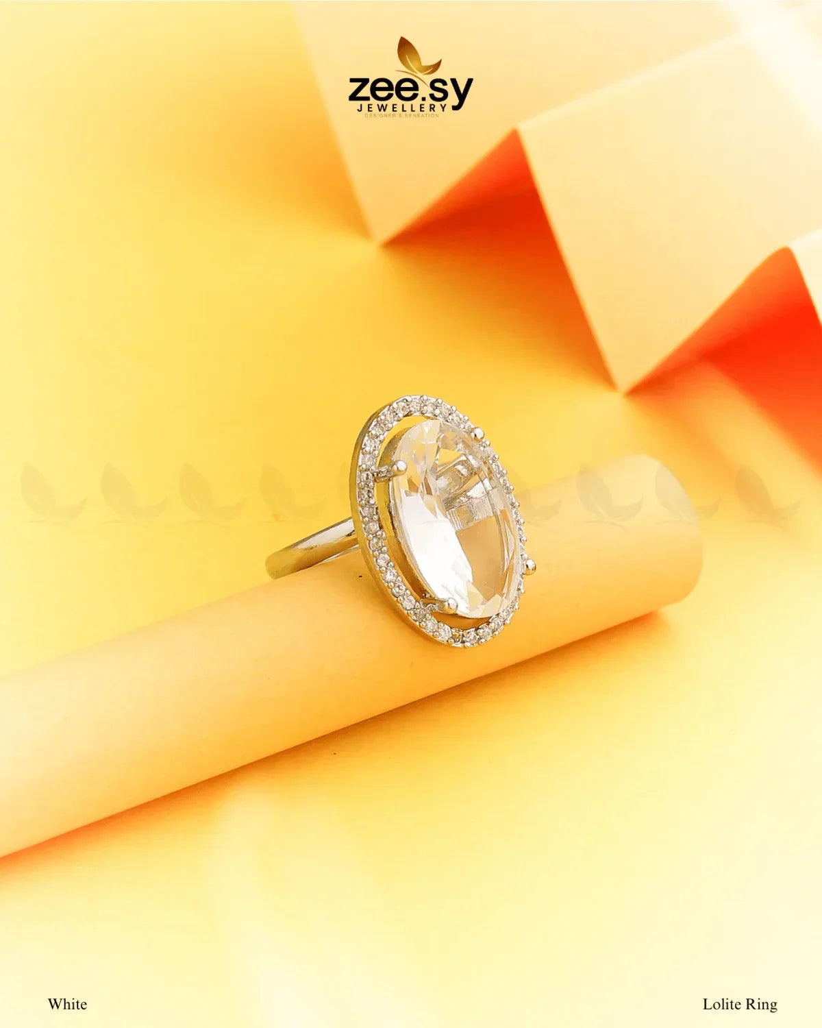 Lolite Ring White - Zeesy Jewellery