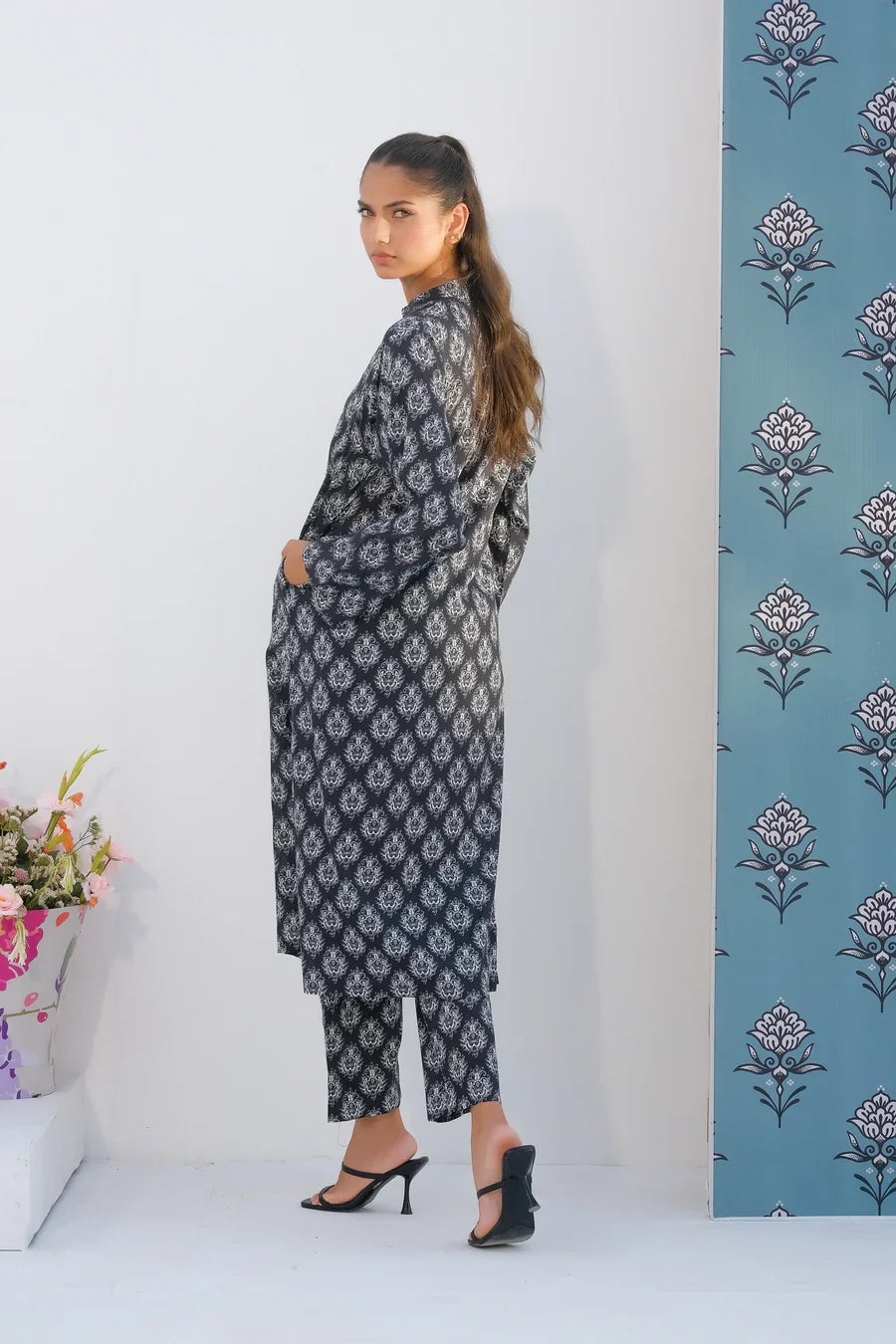 Dhaga Stitched 2 Piece Lawn Collection'2025-Matching separate 006