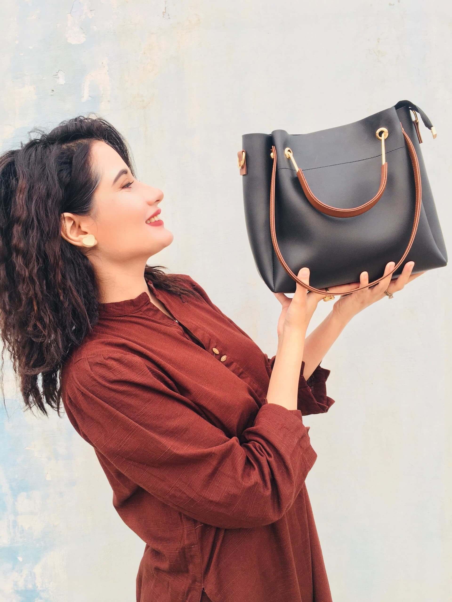 GEORGIA SUEDE BLACK - Bag X