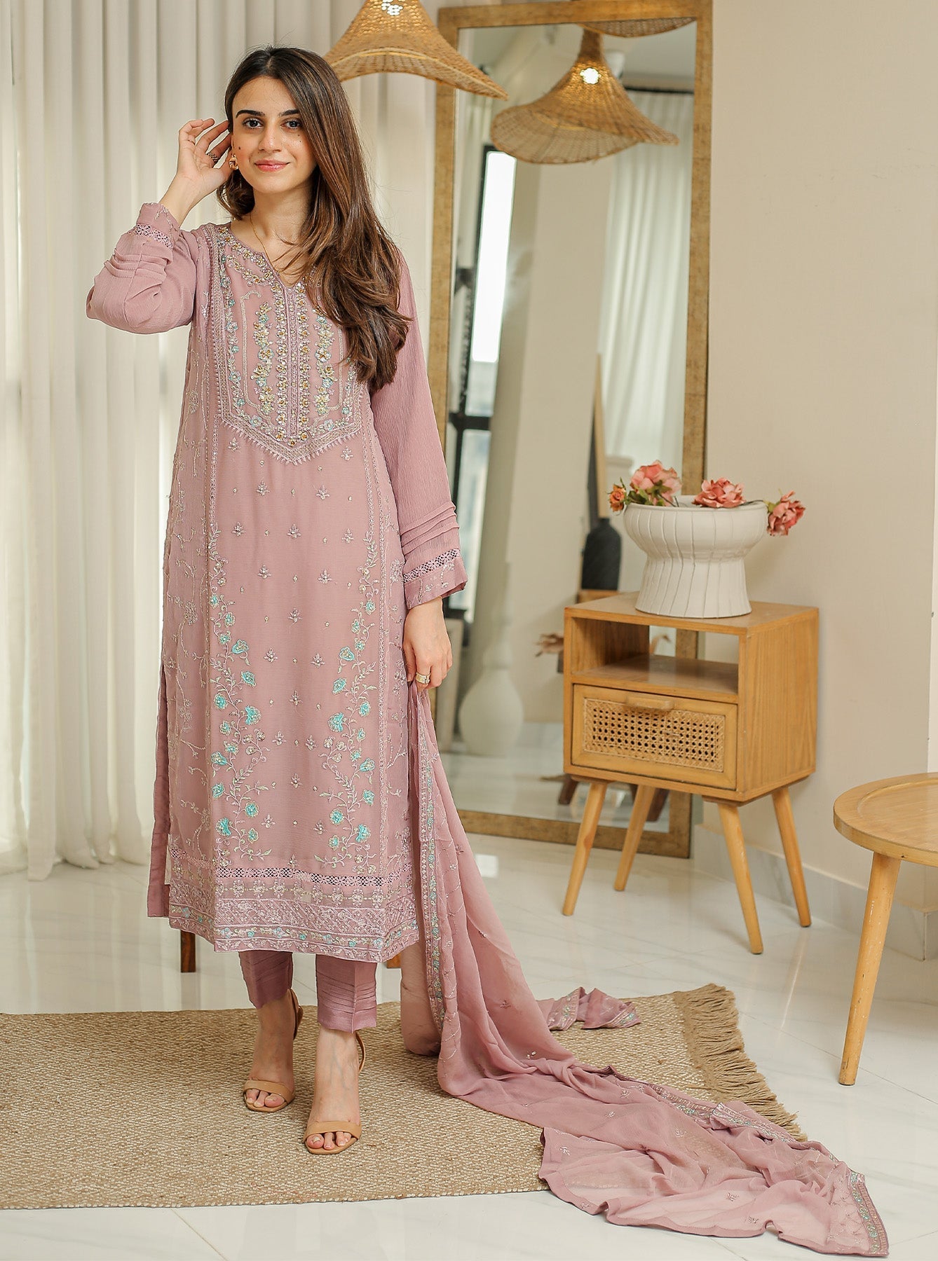 Rangeen Stitched 3 Piece Formals Mahpara