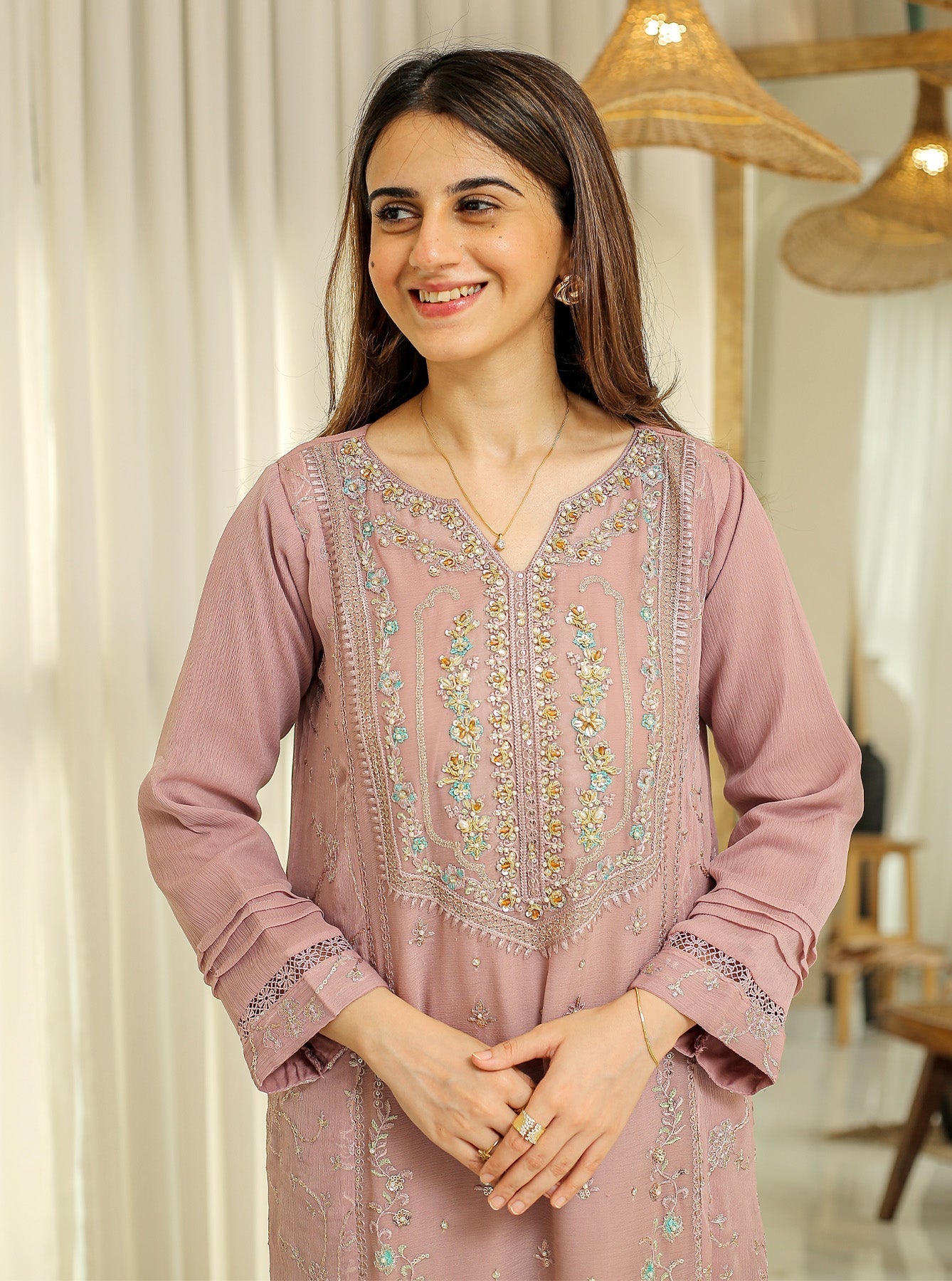 Rangeen Stitched 3 Piece Formals Mahpara