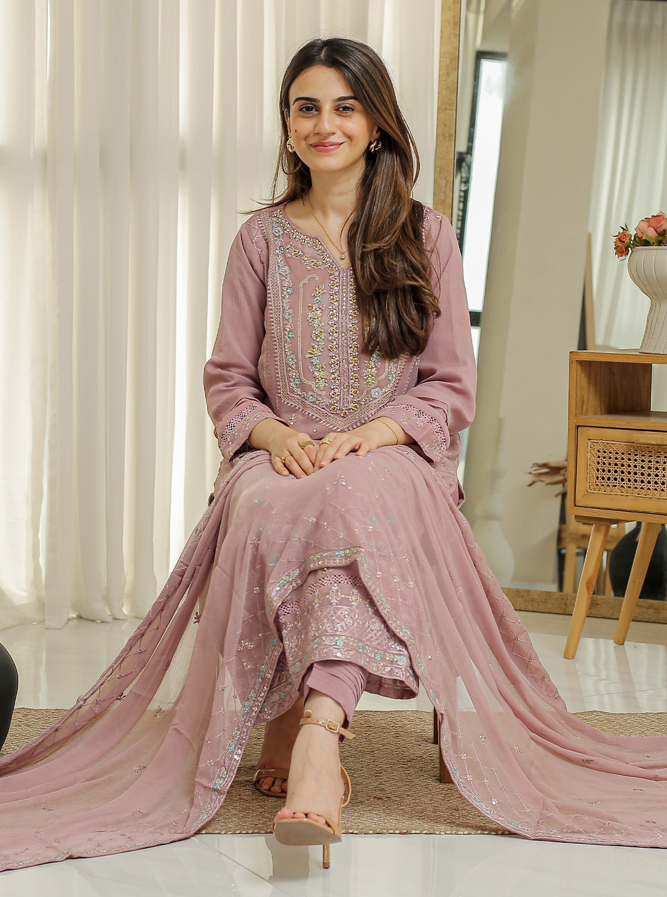 Rangeen Stitched 3 Piece Formals Mahpara
