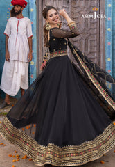 Asim Jofa Abresham '23 Ajab-25 Embroidered Chiffon 3 Pcs
