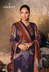 Asim Jofa Aira Summer Prints Ajar-12 Embroidered Jacquard 3 Pcs
