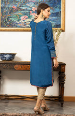 Joy Pret By Zaaviay Stitched Mavi (Kurti Only)
