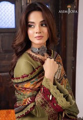 Asim Jofa Rania Pre-Winter '23 Ajrw-30 Designers Stitched Embroidered Premium Winter Cotton 3 Pcs