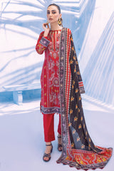 Colors by Al Zohaib Unstitched 3 Piece Digital Printed Lawn Vol-03 Suit-CFD-15