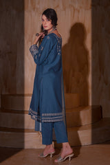 Aayra Stitched Winter Collection'2025-AY1144 - Yale Blue 3Pc