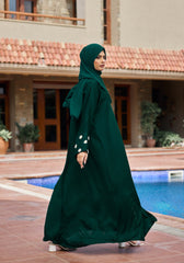 Abaya.Pk Green Floral Embroidery Abaya | Velora