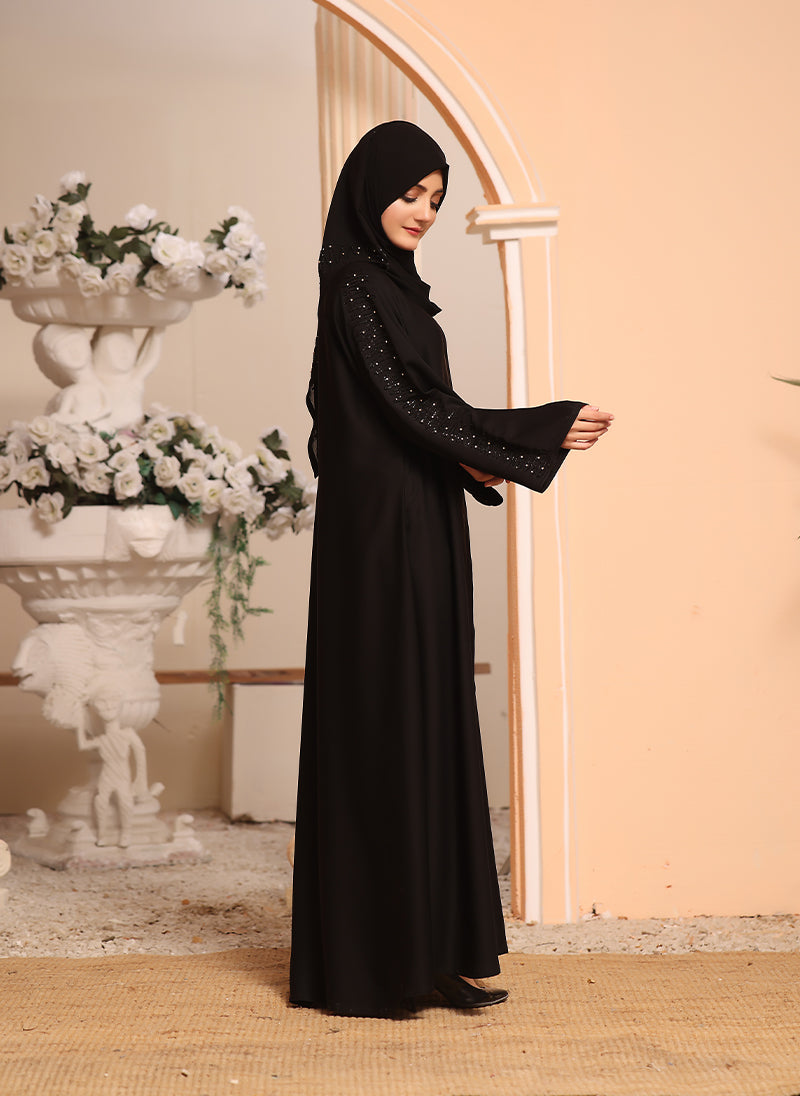 Stone Work Front Open Abaya