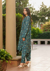 Midnight Aztec -  2 PC Stitched Lawn Suit - Zarasi.pk