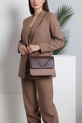 Fineur Shoulder Bag ChevronFlap - Brown