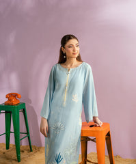 Monsoon By Kaanthaa Stitched 2 Piece Summer Suit-Cloud Whisper